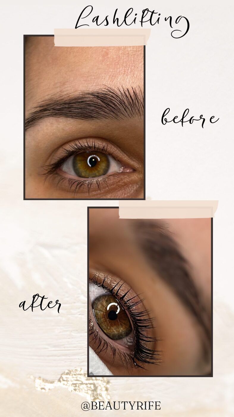 Lashlifting – before und after