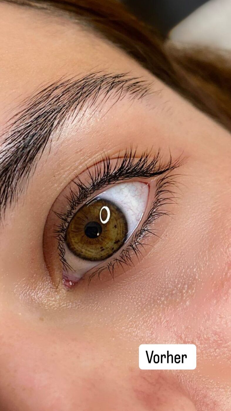 Lashlifting – vorher